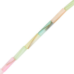 Shell beads tube Multicolour Pastel