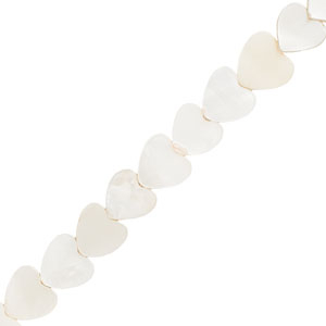 Shell beads heart Off White
