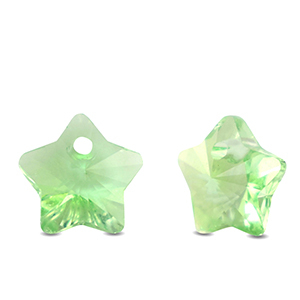 Crystal glass charms star Light Green