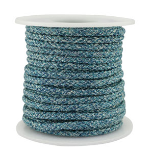 Trendy cord braided 3.5mm Blue-Silver