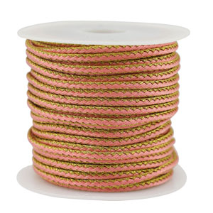 Trendy cord braided 2.3mm Pink-Gold