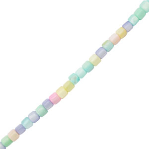 Shell beads tube Pastel Multicolor