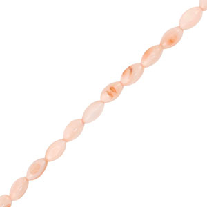 Shell beads oval Pink-Sand Brown