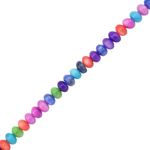 Shell beads rondelle Multicolor
