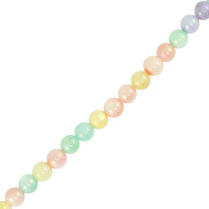 Shell beads round Pastel Multicolor