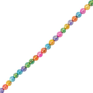 Shell beads round Multicolor