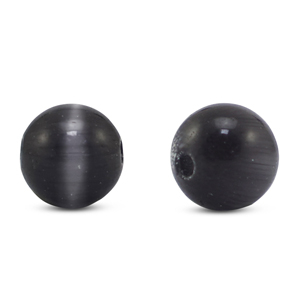 6 mm glass beads Cat's eye Anthracite