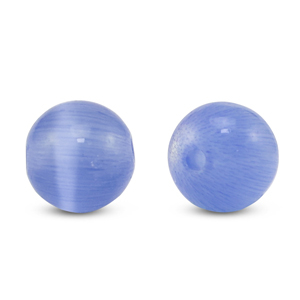 6 mm glass beads Cat's eye Lavender Blue