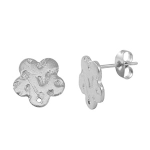 Stainless steel earrings / earpin Silver