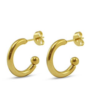 Stainless steel earrings / earpin Gold