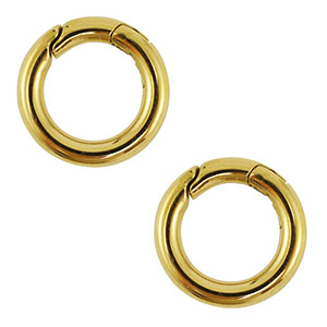 Stainless Steel findings clasp round Gold