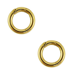 Stainless Steel findings clasp round Gold