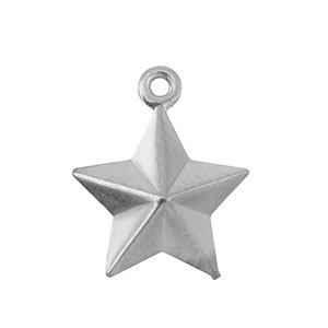 Stainless steel charms star Silver
