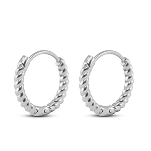 Stainless steel earrings creole Silver