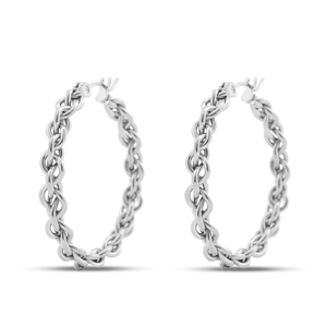 Stainless steel earrings creole Silver