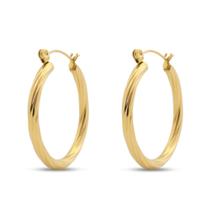 Stainless steel earrings creole Gold