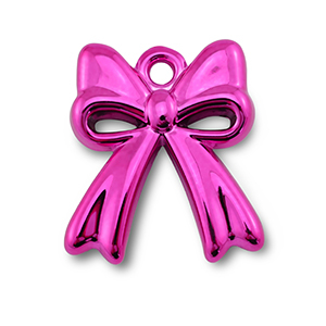 Acrylic charms bow Magenta Pink