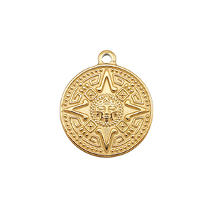 Stainless steel charms compass Gold