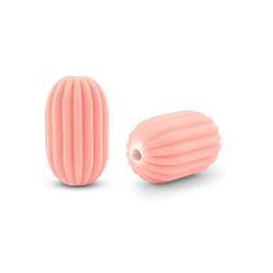 Acrylic beads oval Salmon Pink