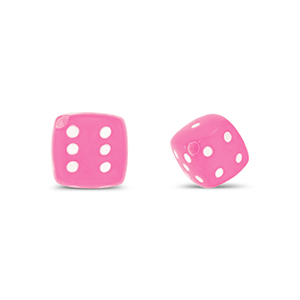 Acrylic beads dice Pink