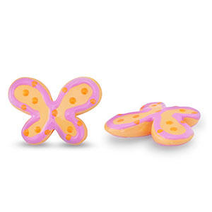 Acrylic beads butterfly Light Orange-Purple