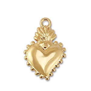 Metal charms heart Gold