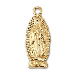 Metal charms praying woman Gold