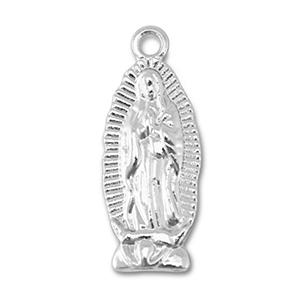 Metal charms praying woman Silver