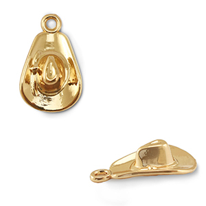 Metal charms cowboy hat Gold