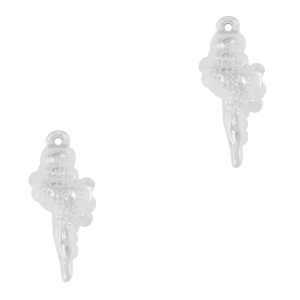 Stainless steel charms shell Silver