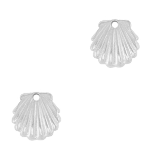 Stainless steel charms shell Silver