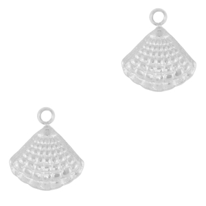 Stainless steel charms shell Silver