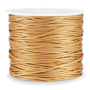 Macram&eacute; bead cord braided 1mm Gold
