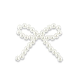 Statement charms pearl bow Pearl White