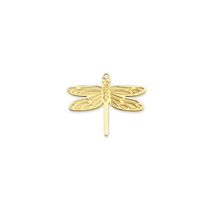 Stainless steel charms dragonfly Gold