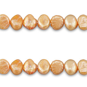 Freshwater pearls nugget oval Peach-Orange