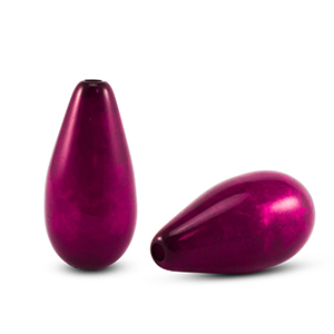 Polaris Elements drop shaped beads Polmo Berry Wine Red