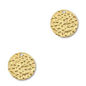 Stainless steel charms round Gold