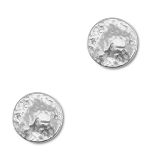 Stainless steel charms connector round Silver