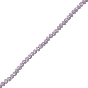 Top faceted beads 8x6mm disc Lavender Grey