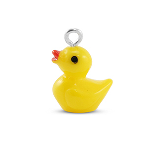 Resin pendants rubber duck Yellow