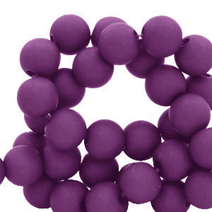 6 mm acrylic beads Dark Purple