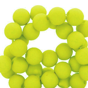 4 mm acrylic beads Lime Green