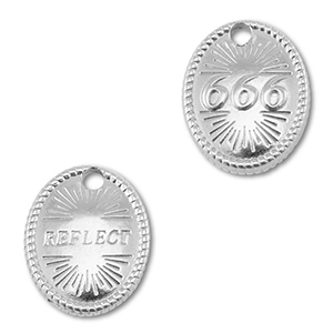 BY31&reg; Stainless steel charm angelnumbers 666 / reflect Silver