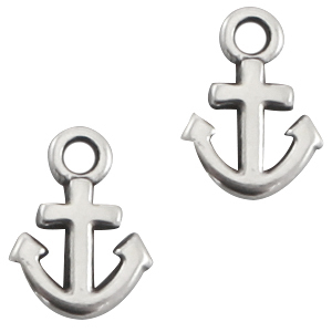 DQ European metal charms anchor Antique Silver (nickel free)