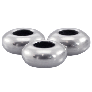 DQ European metal beads 7x3mm Antique Silver (nickel free)