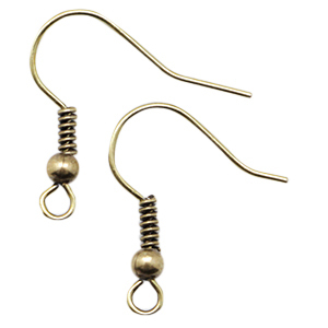 DQ European metal earrings Antique Bronze (nickel free)