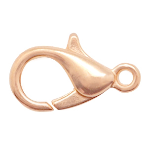 DQ European metal findings lobster clasp 10mm Rose Gold (nickel free)