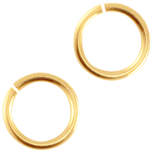 DQ European metal jump ring 4.5mm Gold (nickel free)