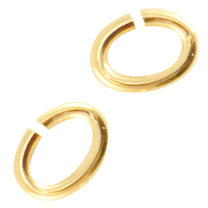 DQ European metal oval jump ring Gold (nickel free)